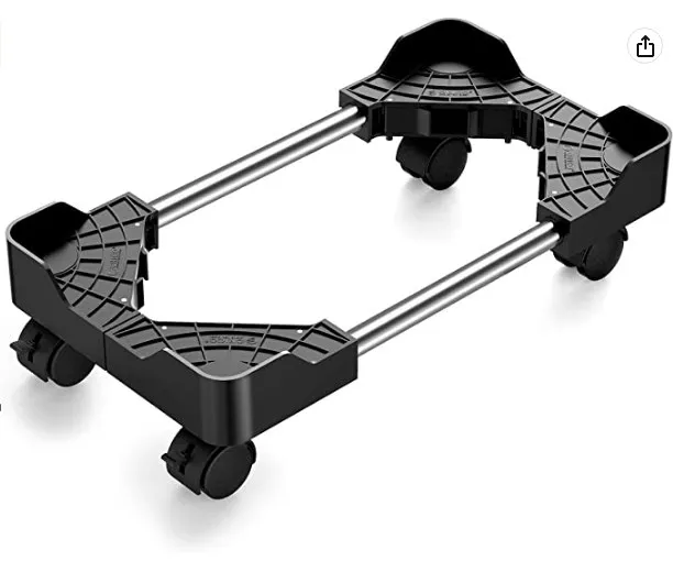 Factory Price Custom Adjustable Length and Width ABS PC Computer CPU Stand with Wheel black color In stock