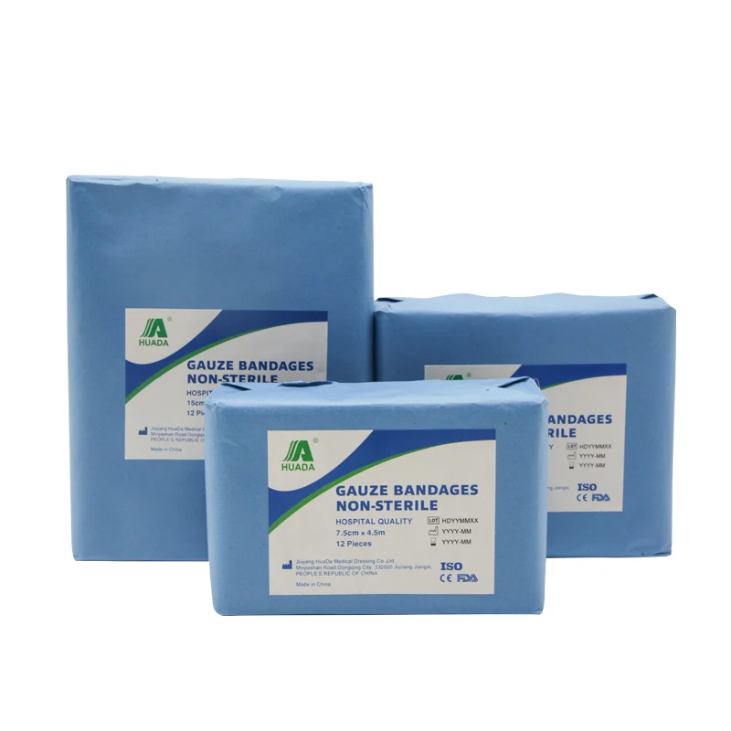 Wholesale Medical Factory Price Fabric Dressing Gauze First Aid pure cotton gauze Bandage Rolls