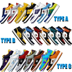 2022  fashion trend men Custom Brand Split Genuine Leather Logo Custom Men Fashion Casual  High Top Sneakers skateboard Shoes