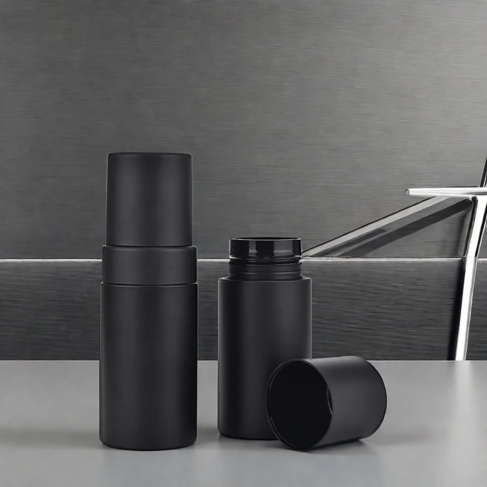 Customizable PET Black Matte Foaming Hand Soap Pump Bottle for Face Masks and Shampoo Personalized Logo Printing