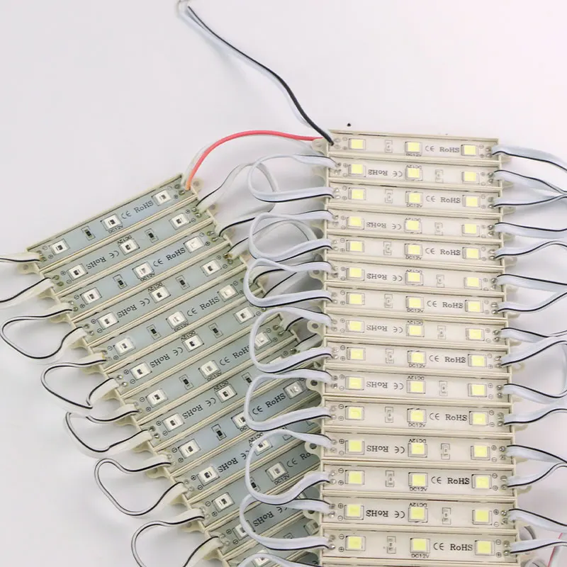 DC 12v high light 3 leds waterproof led modules 3 leds 5730 5630 injection lens module