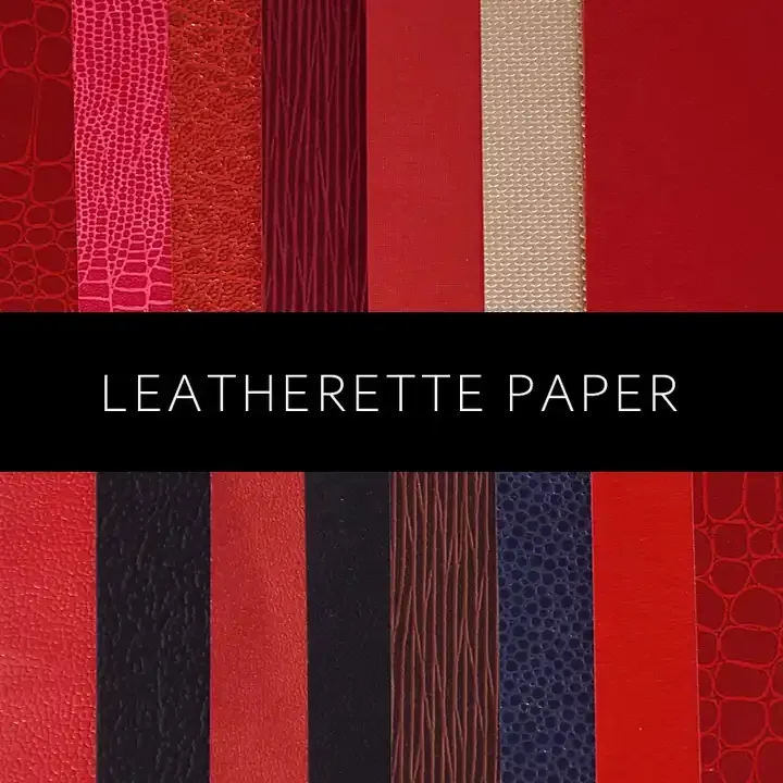 Wholesale Custom Single Color Printed Leatherette Paper with Embossing