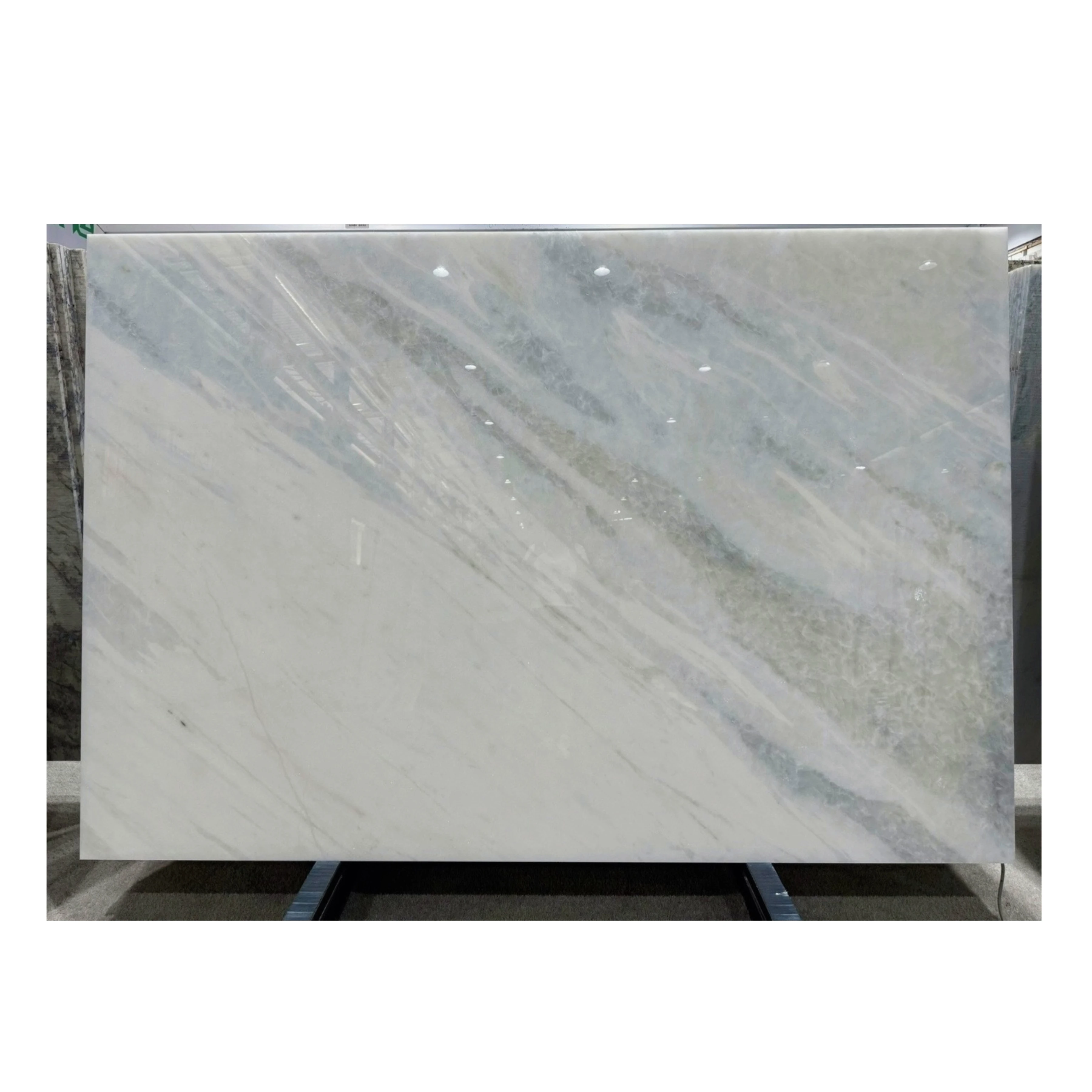 Beautiful Polished Brazil Blue Jade Onyx Marble Stone Slabs For Table Living Room Bathroom Kitchen Furniture Wall Onyx Tiles