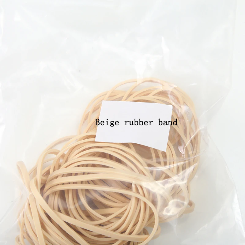 High Quality Wholesale Soft Elastic Beige Durable Rubber Bands For Packaging Office School Home