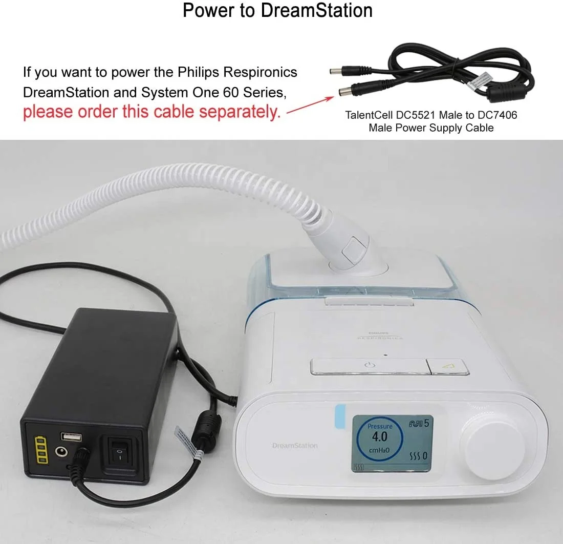 TalentCell 11.1V 12800mAh 142.08Wh Rechargeable Lithium Ion DC Power Supply Battery Charger For CPAP