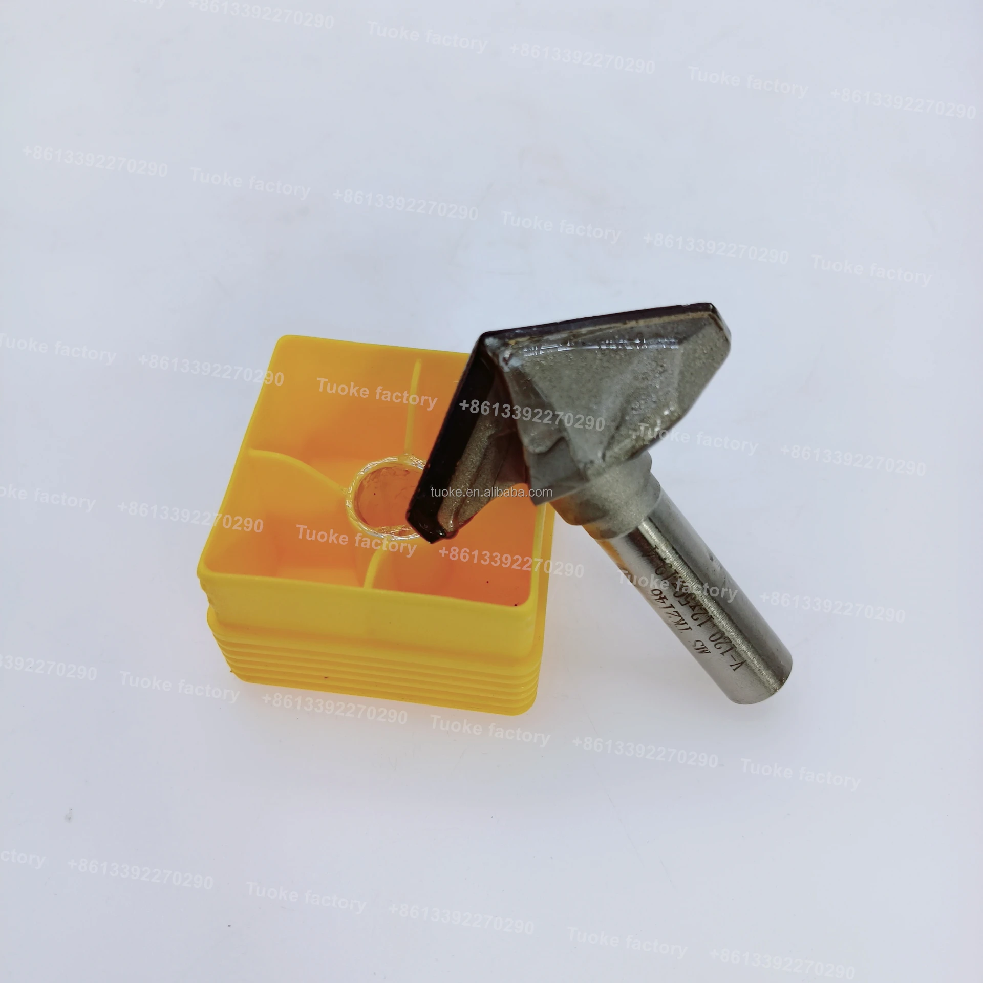 TUOKE TK2146 woodworking cutter tools CNC router bits shank 12mm Diamond for milling cutter wood V-120 type bit