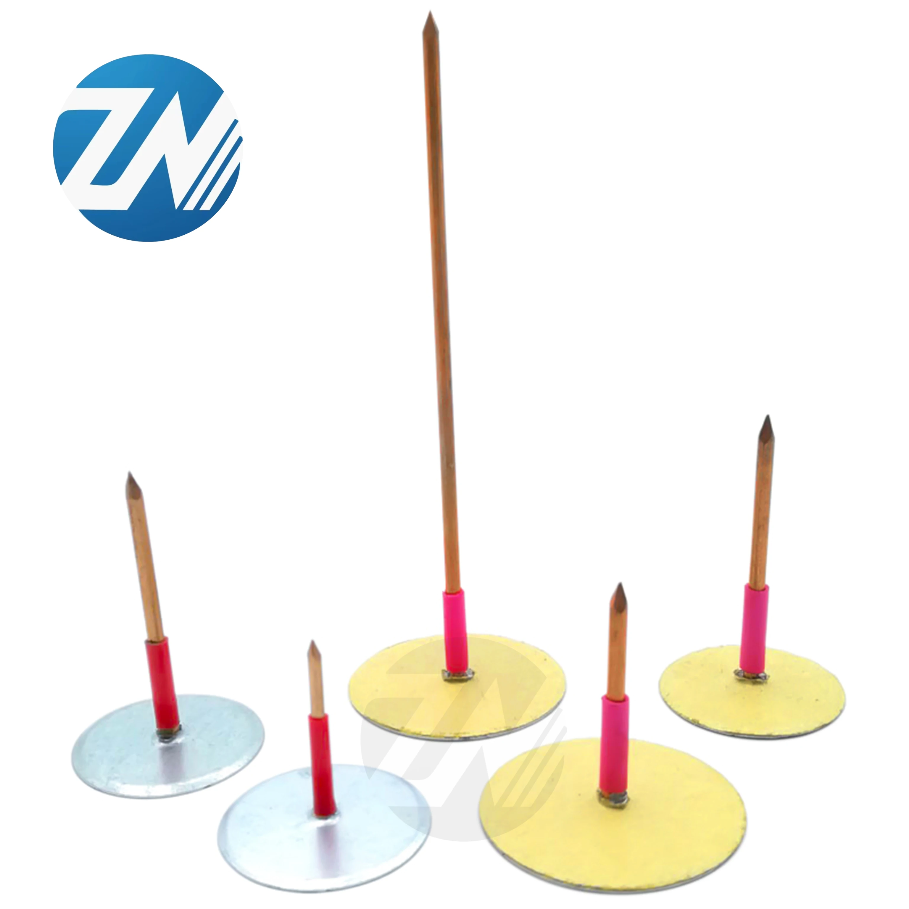 High Quality 7mm Flat Back Brass Clasps Cup Head Insulation Pin with Smooth Shank Checkered Cap Nail Style Hot Pins