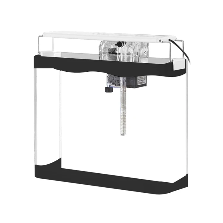 White Fish Tank Lazy Glass Aquarium, LED Aquarium Fish Tank High Transparent Glass Aquarium Fish Breeding Farming Tank