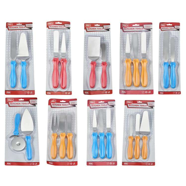 
Home Kitchen Utensils Stainless Steel Cake Cream Spatula Pizza Cutter Cheese shovel Knife butter Jam scraper baking tools set 