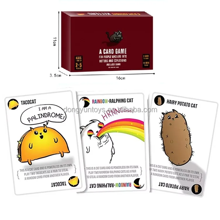 Hilarious Game for Family Night paper card board games exploring cat Funny party games for kids and adults