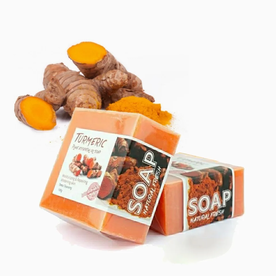 Turmeric Kojic Acid Glow Soap Dark Spot  Even Skin Tone organic skin care tumeric soap Deep Cleansing Handmade Soap