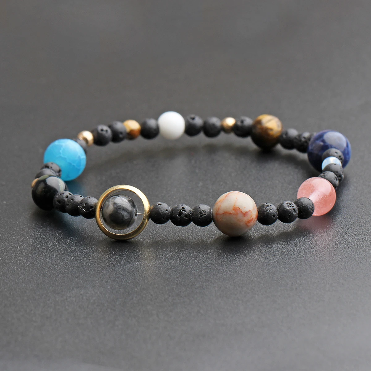 Винтажный браслет из бусин с изображением космической галактики и планеты, эластичная защита для влюбленных на юбилеи