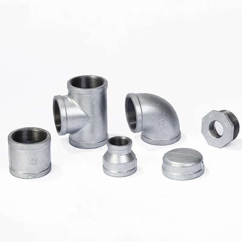 Jianzhi threaded pipe fittings malleable iron  plumbing materials gi fittings accessories for fire fittings