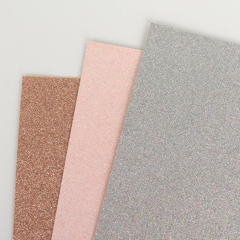 Multicolour glitter cardstock paper sheet glitter custom for scrapbooking wholesale
