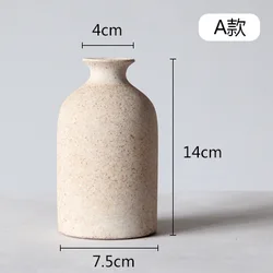 rustic nordic matte wabi-sabi retro antique terracotta chinese vintage simple flower clay modern ceramic vase