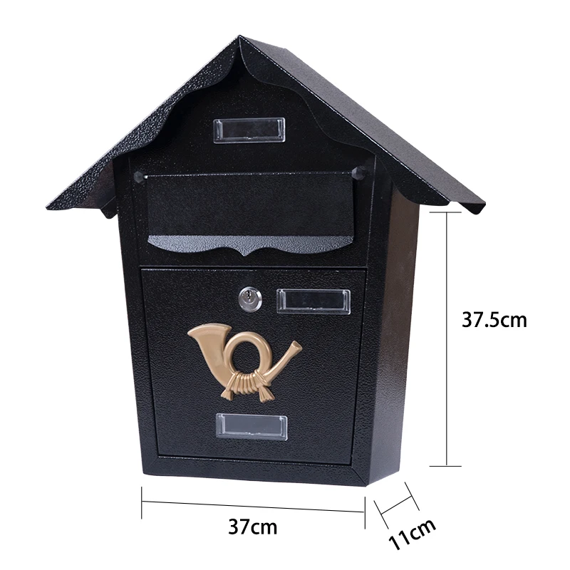 metal Mounted galvanized sheet powder coating  house shape mailbox Mailbox