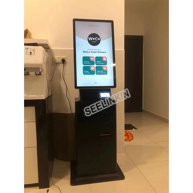 Touchscreen parking lottery ID card TVM bus cinema movie dispenser card cash smart automatic kiosk self ticket vending machine