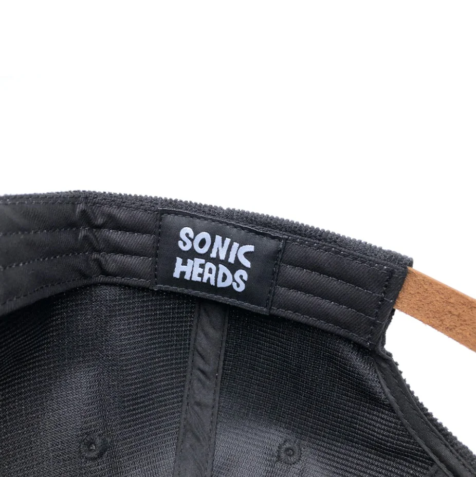 
custom 6 panel flat brim unstructured corduroy hat with leather strap 