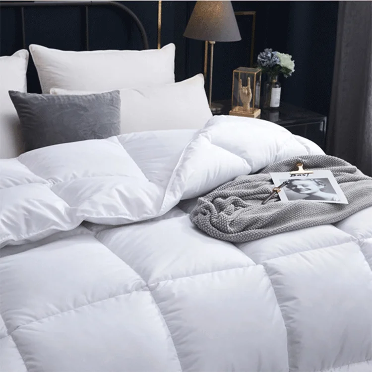 100% Cotton Machine Washable Fabric Edredom Machine Washable King White Patchwork Duvet White Goose Down Duvet