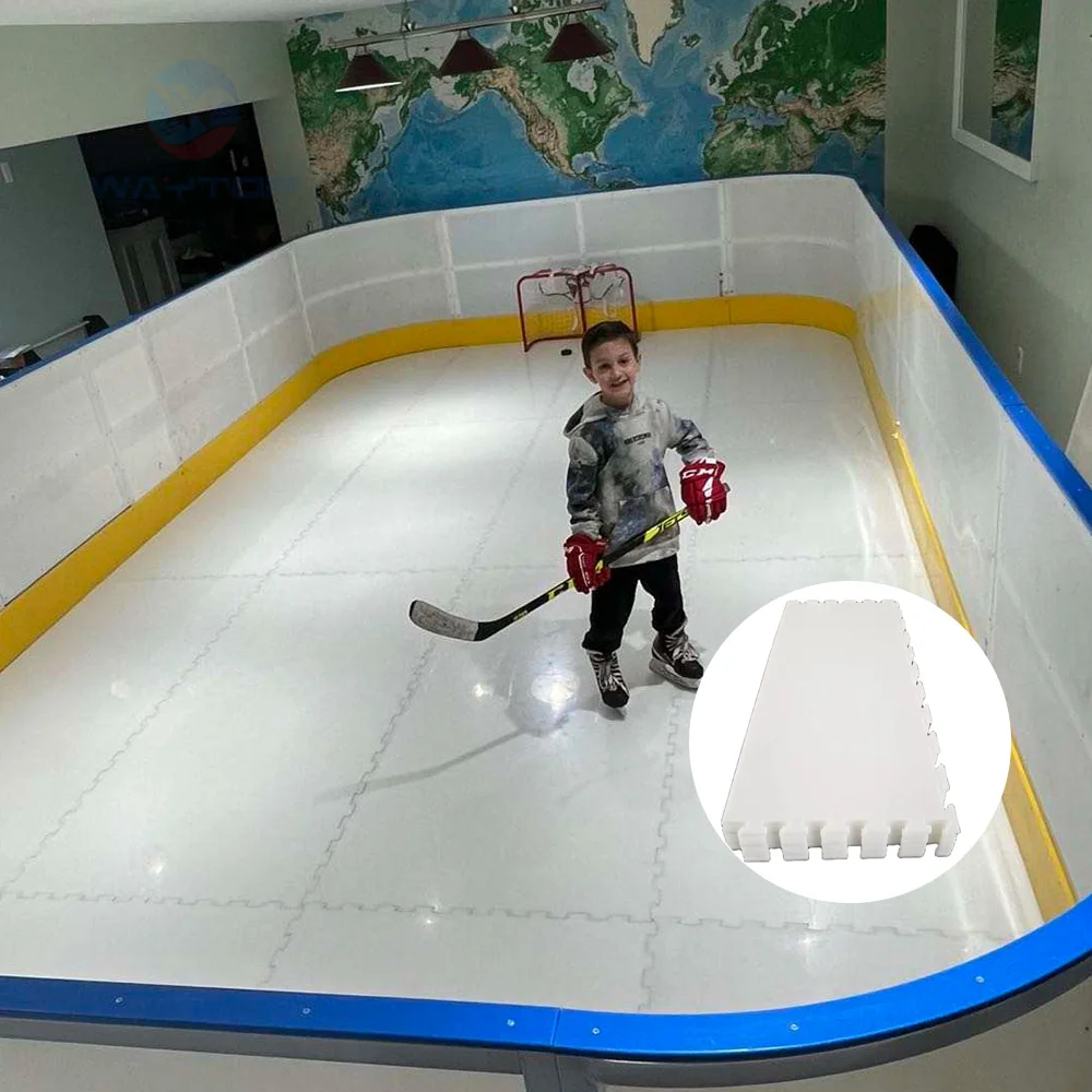 synthetic ice rink dasher board system uhmwpe synthetic ice