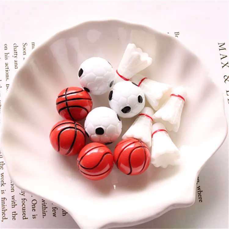 1:12 doll house accessories 3D football diy simulation resin accessories Badminton ball accessories basketball