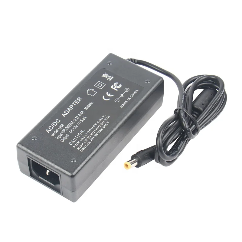 AC 100-240V to DC 12V 5A 5 AMP 60W Power Supply Adaptor For LED Strip Light