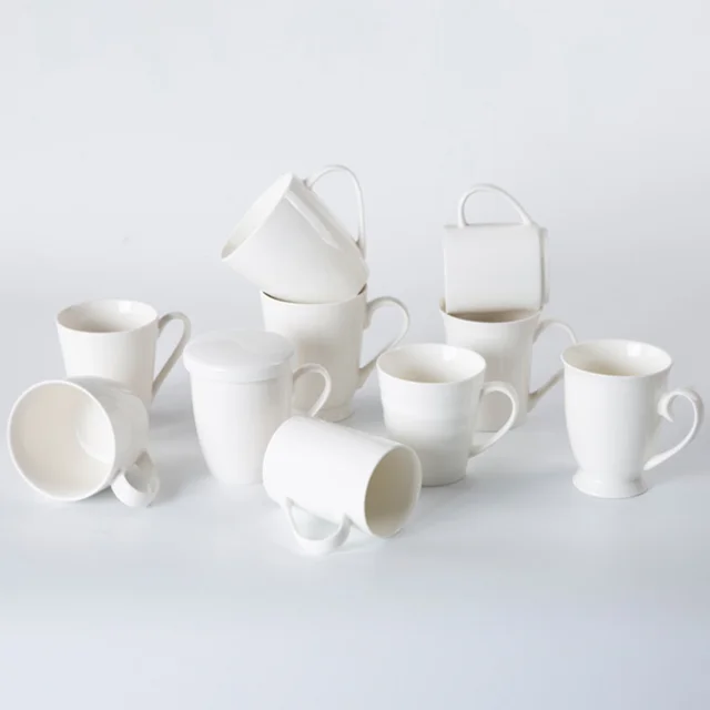 Hot Selling White Sublimation Custom Ceramic Mug White Porcelain Mugs Blank Coffee Mug for Sublimation