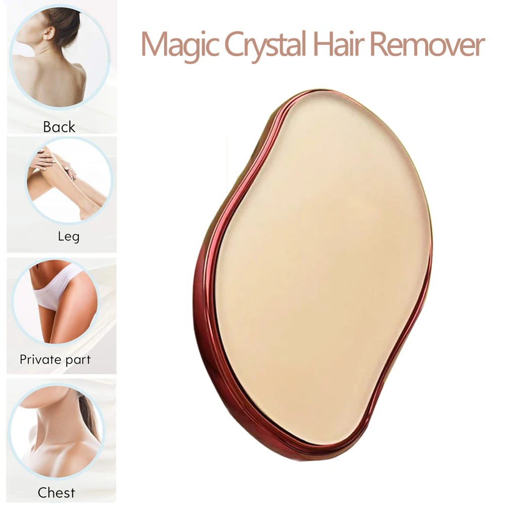 Custom Logo Ergonomic Design Magic Crystal Glass Grooming Kit Hair Remover