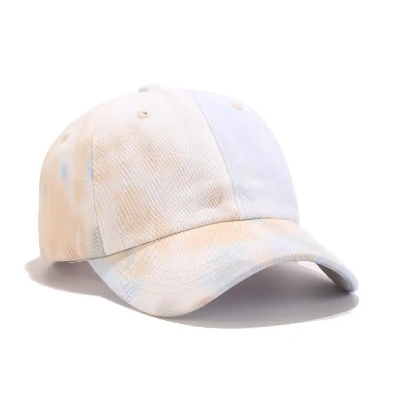 Beautiful New design 100% cotton Material Baseball cap tie-dye 6-panel  hat