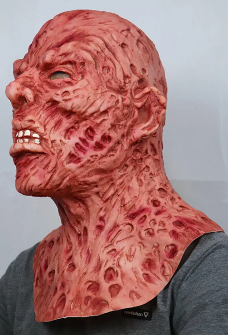 iStapromo Gifts Realistic Adult Party Costume Horror Mask Deluxe Freddy Krueger Mask Scary Dance Carnival Cosplay Zombie Mask