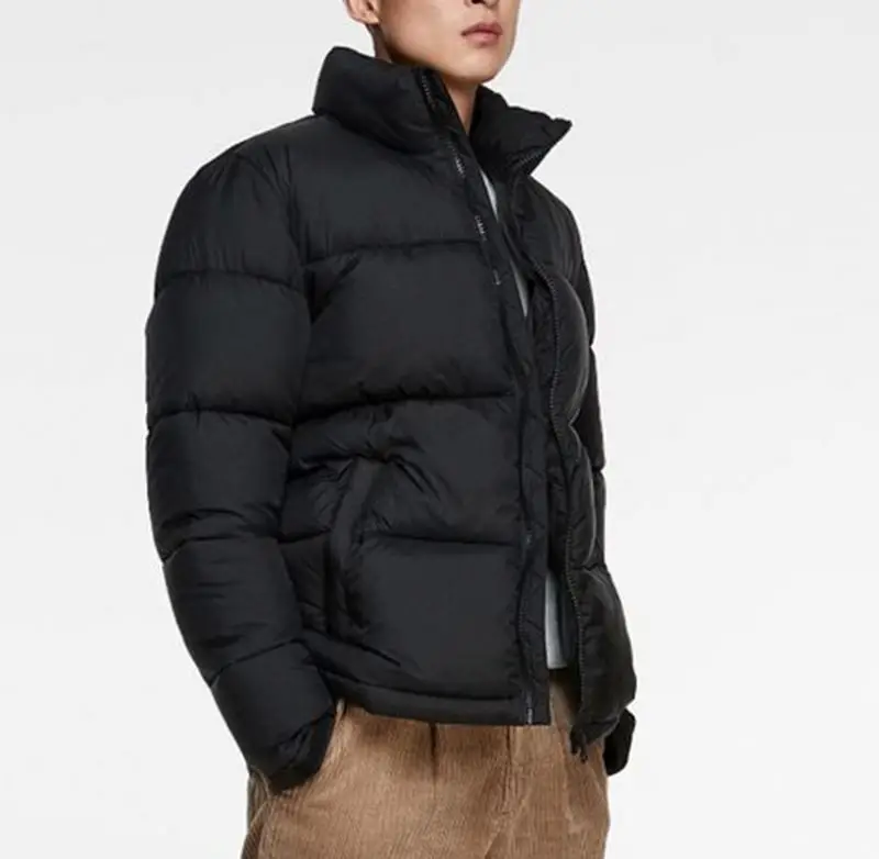 Solid Color Down Filling Bubble Jackets Oversize Plus size winter outwear Jacket Men Cropped Puffer jackets