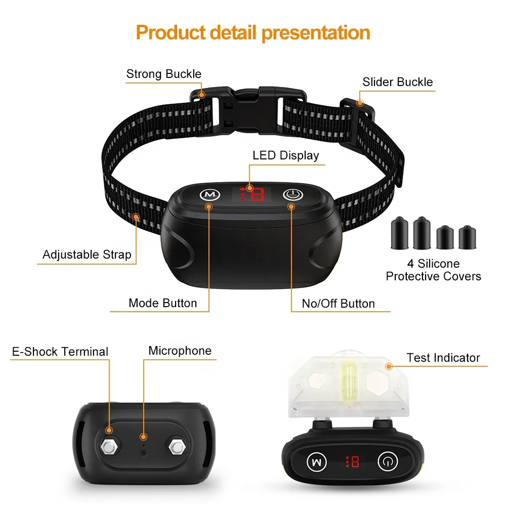 Best Pet Dog Safe Bark Control Collar No Bark Shock Collar for Small Dogs Ensures Quietness and Pet Safety
