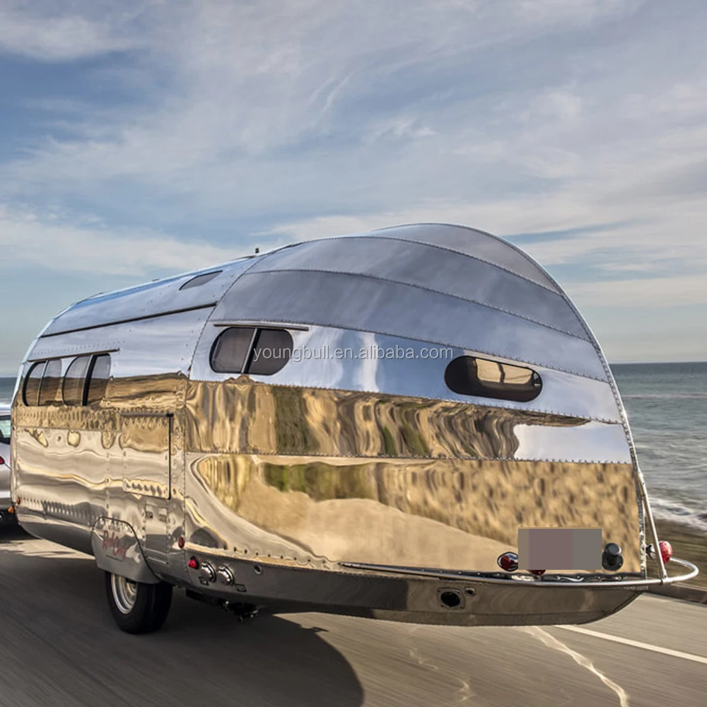 Youngbull Bowlus Popular vintage camper caravan travel trailer Custom Size Camping Caravan Motorhome Mobile