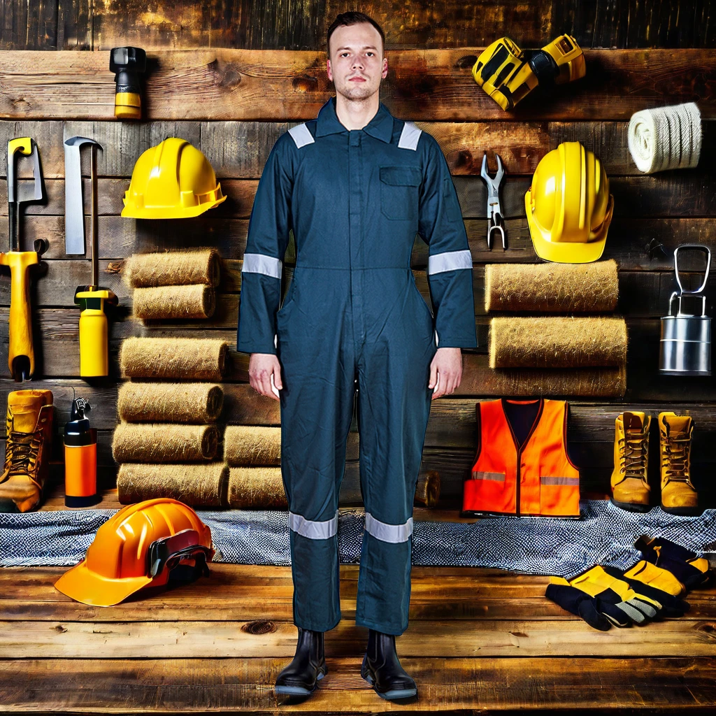 One Piece Mechanic Mining Welding Men  Safety Workwear Coverall Work Clothes Coverall