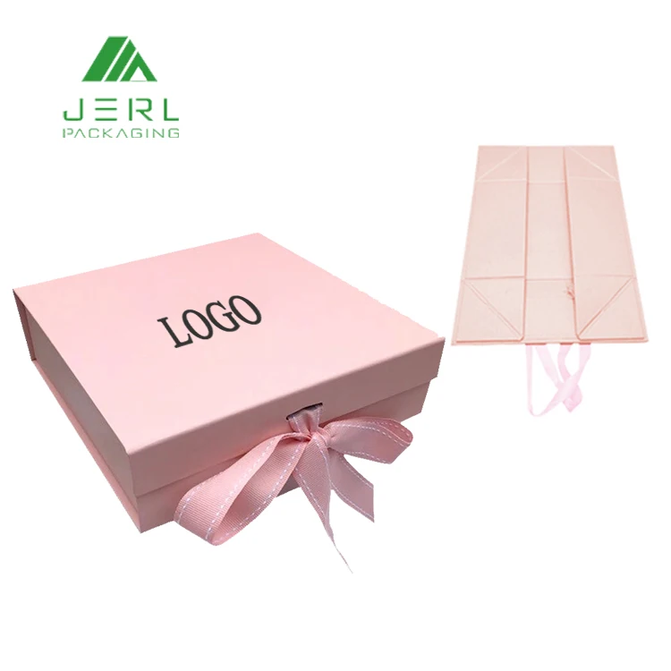 Elegant Premium Flat Floding Decoration Box Decorative Gift Boxes Paper Wedding Favour Bridesmaid Gift box