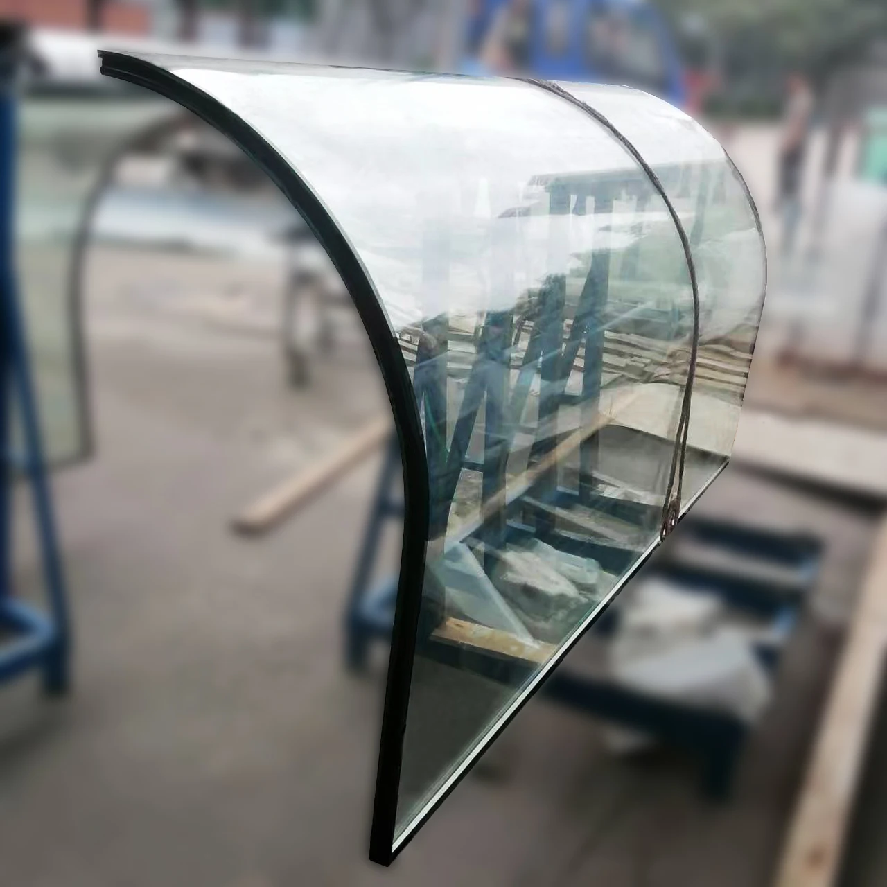 China factory clear curve  bulletproof Curved Window Laminated Glass windows for sale
