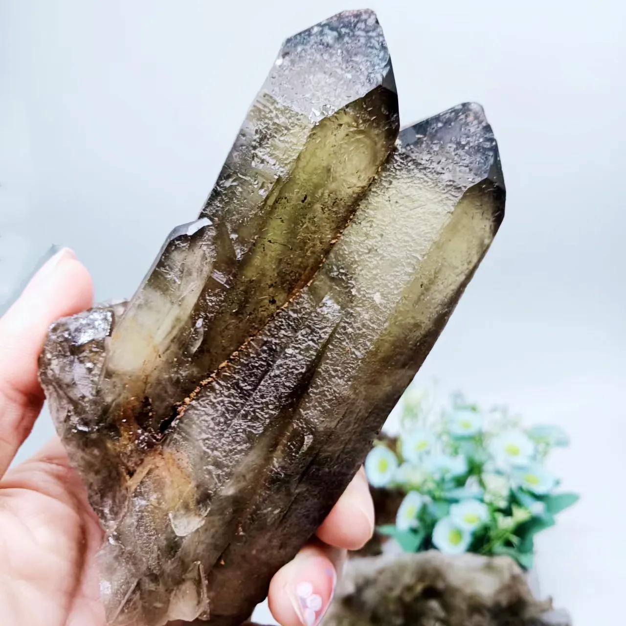 Top Quality Natural Large Yellow Crystal Cluster Smoky Citrine Raw Crystal Quartz Crystal Freeform Clusters