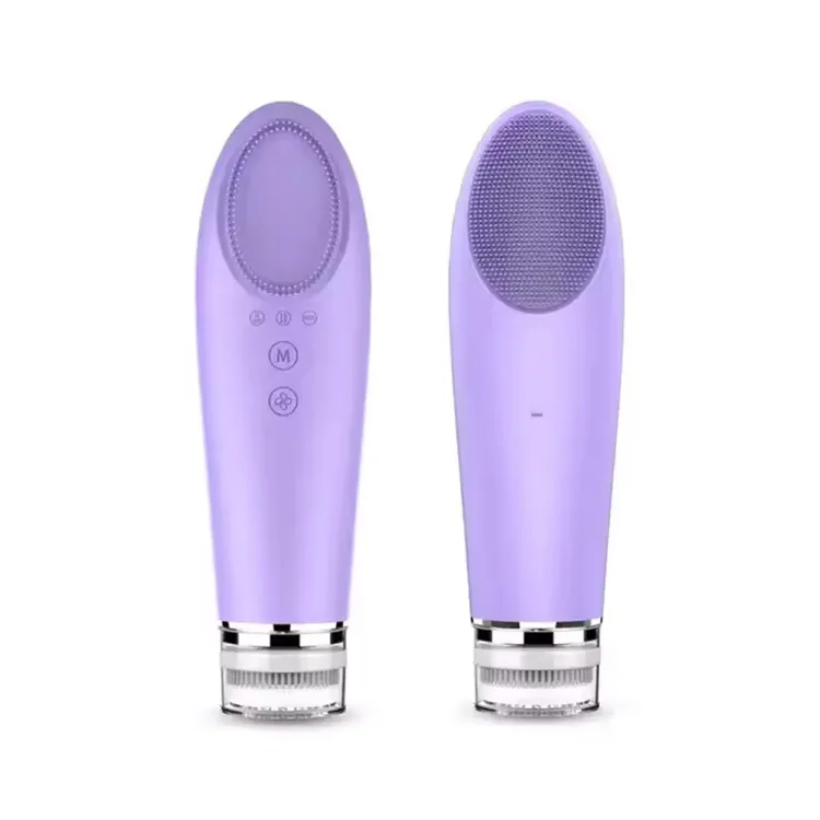 2024 New Arrival Skin Care Device Waterproof Soft Silicone Face Washing Brush Facial Massager Electric Cleansing Brush