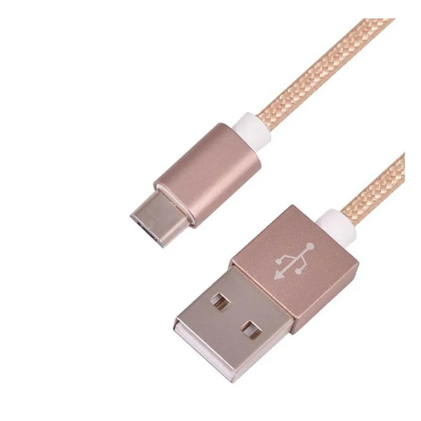 nylon Braided micro tipo USB Cable Sync Data Cable