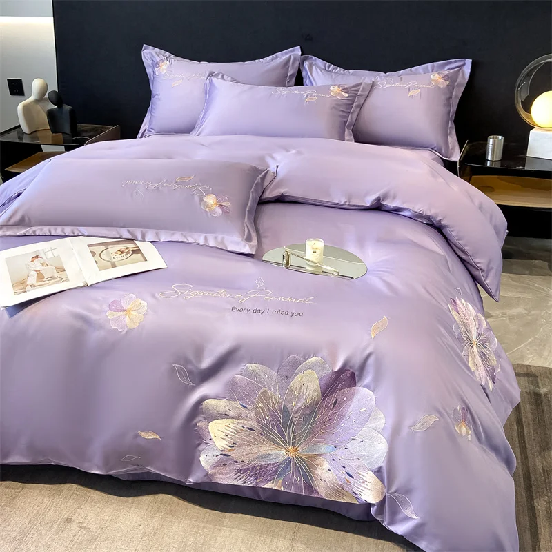 Best cooling eco-friendly wholesale house & home 300TC soft  bed sheet set organic bamboo bedding set