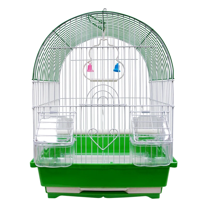 
Metal Iron Wire With Outside Cups Small Bird Breeding Cage For Love Bird Pet House 