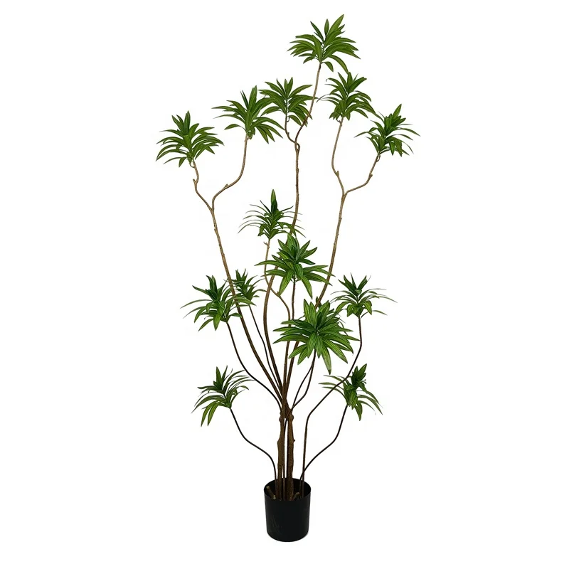 Manufacturer Promotion Wholesale Nature Garden Mass Cane Plastic Plant Trees Plastic Weed Artificial Decoration Round OH025025