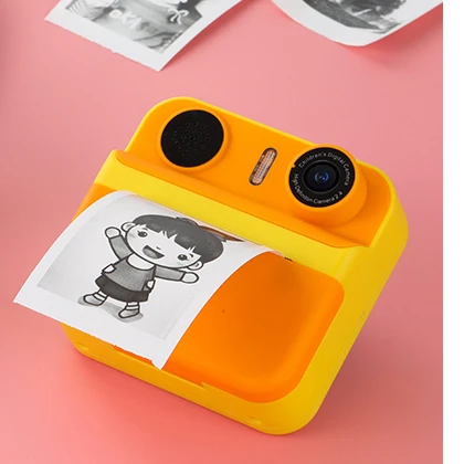 Wholesale 2.0inch 40MP Mini Cartoon Thermal Printing Camera With Flashlight Instant Zero Ink Printer Camera  For Kids