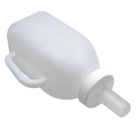 High Quality 1L Livestock Feeding Drinking Bottle Rubber Nipple Plastic Cow/Calf Milk Bottle