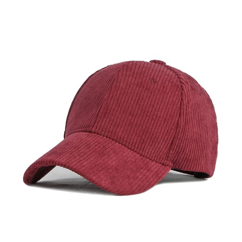 high quality fitted hats sports custom logo hats corduroy baseball cap