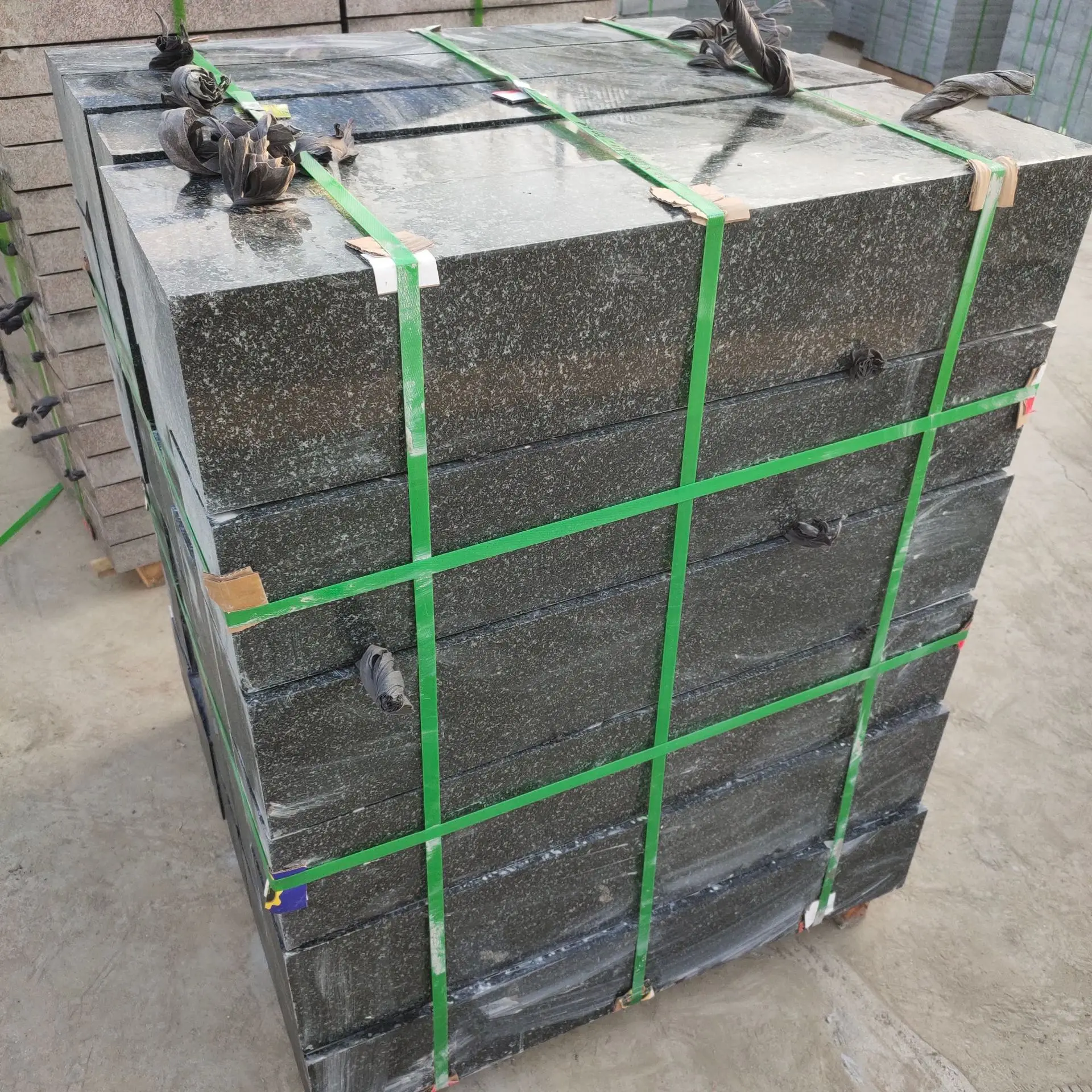 China Granite Stone Shanxi Green Ever Green for Flooring Tiles Paving Stone Customized Size
