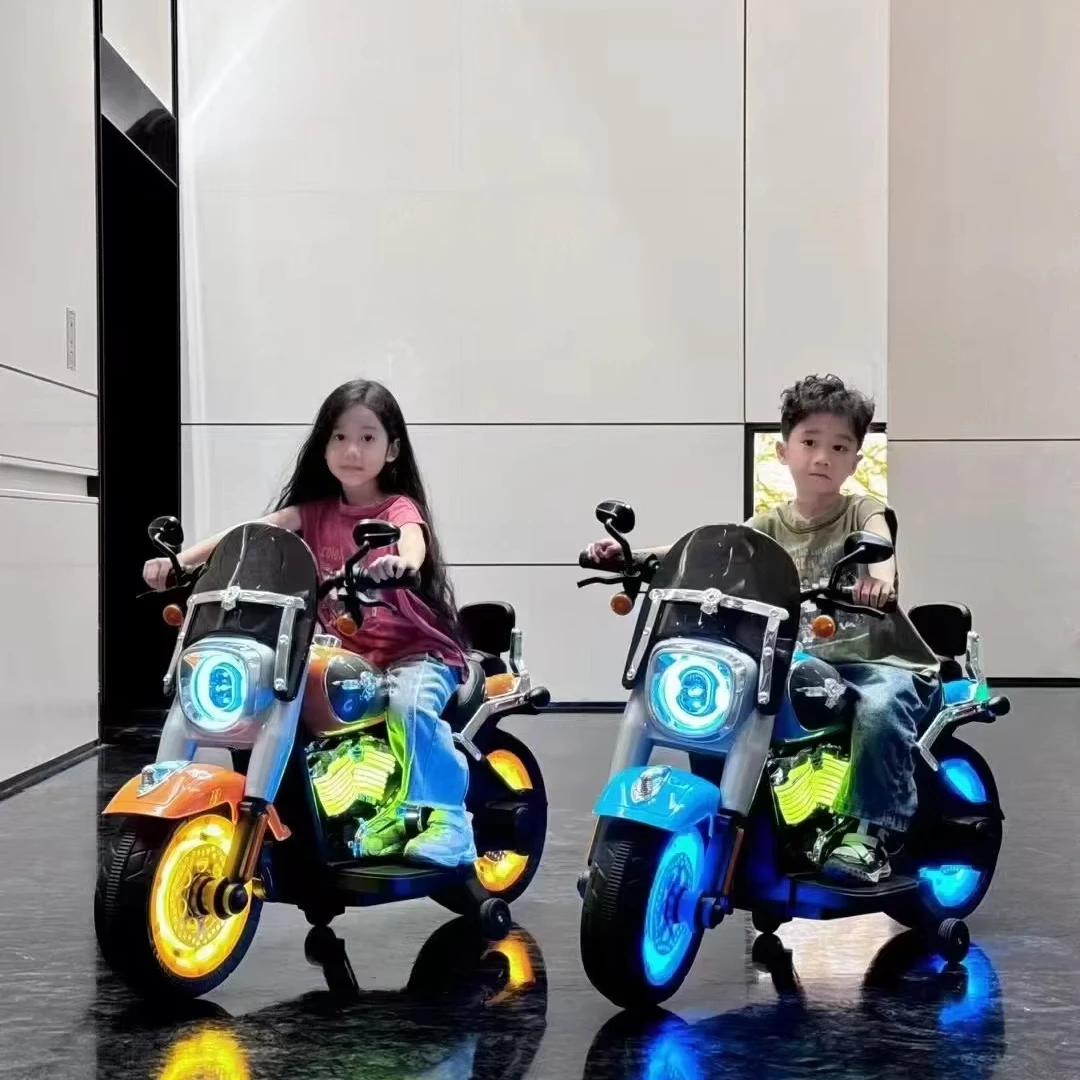 2024 china supply baby ride on toy 2 wheels plastic battery power kids electric motorcycle for children