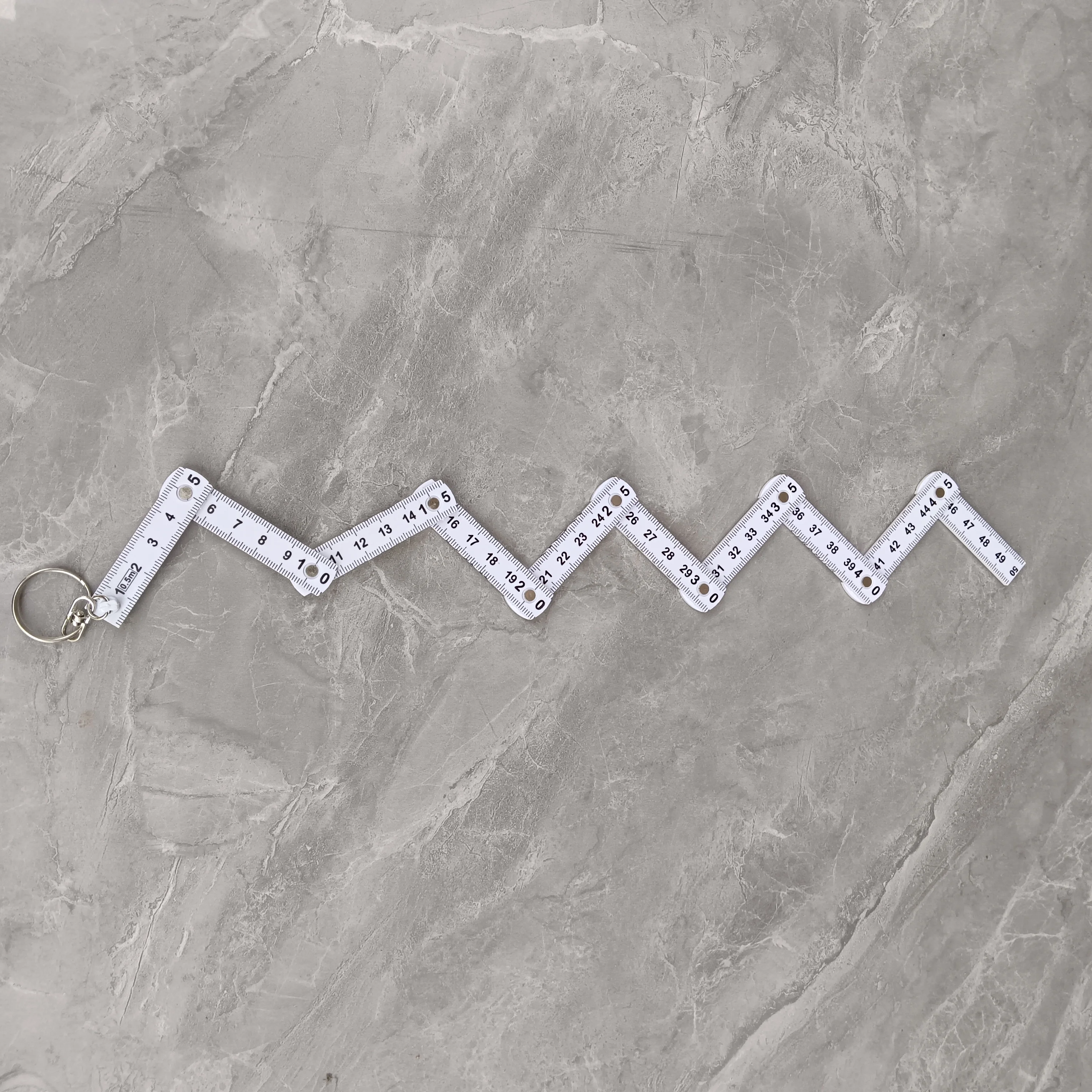 0.5m 10folds Adjustable Flexible Plastic Folding Ruler for Promotions