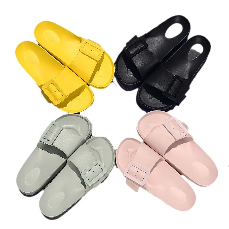 Wholesale Prime Quality Latest Bulk Beach Unisex Slipper Fashion Two Straps Injection Sandals HOT EVA Foam Sole EVA Shoes