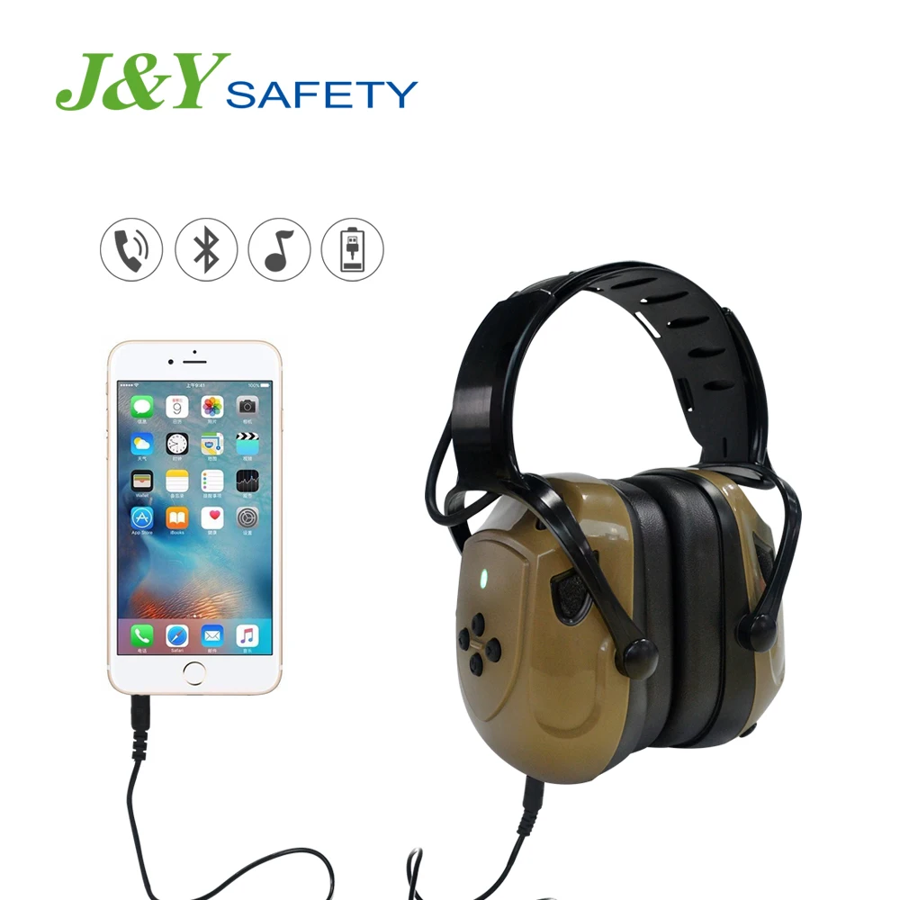 
Electronic Shooting Noise Cancelling Hunting Electric Ear muffs Protection Bluetooth Fm Earmuff With Bluetooth Radio 